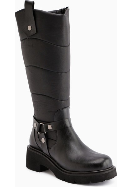 Katrin Siyah Metal Tokalı Kadın Biker Çizme fiyatları