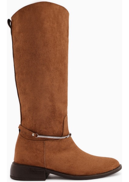 Zeina Taba Süet Tokalı Kadın Çizme