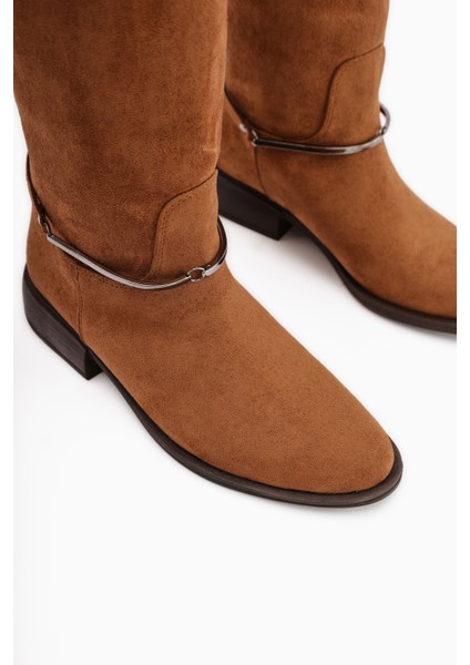 Zeina Taba Süet Tokalı Kadın Çizme fırsatları
