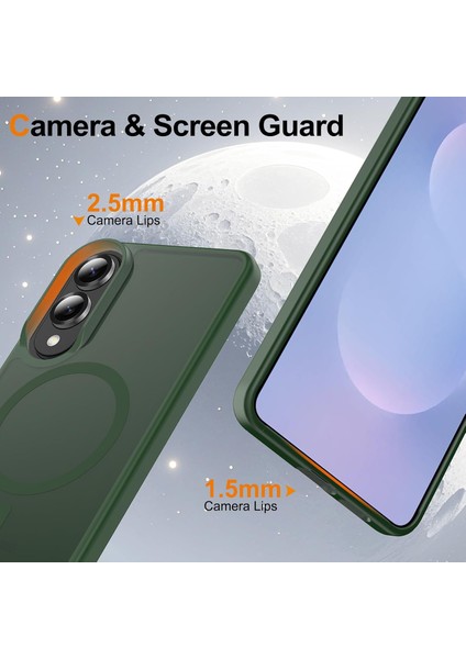 Samsung Galaxy A17 Uyumlu Ekran Koruyuculu Kılıf Magsafe Sarj Destekli Kamera Çıkıntılı Mat Kapak modelleri