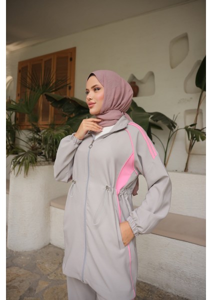 Tesettür Eşofman Takımı Fermuarlı Alt Üst Eşofman Takımı 520 indirimleri