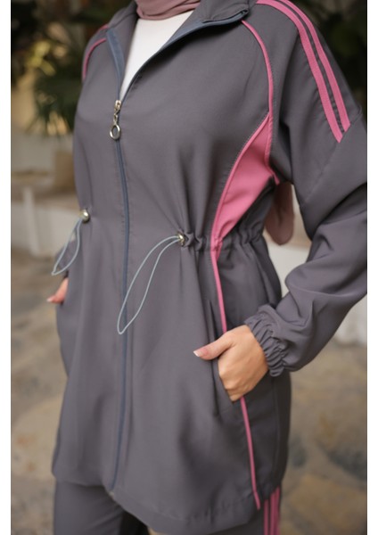 Tesettür Eşofman Takımı Fermuarlı Alt Üst Eşofman Takımı 520