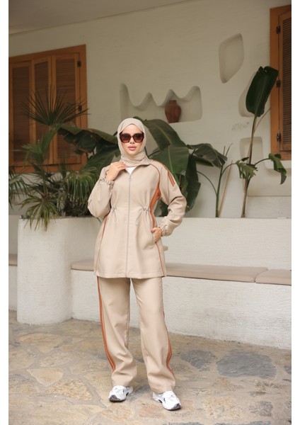 Tesettür Eşofman Takımı Fermuarlı Alt Üst Eşofman Takımı 520