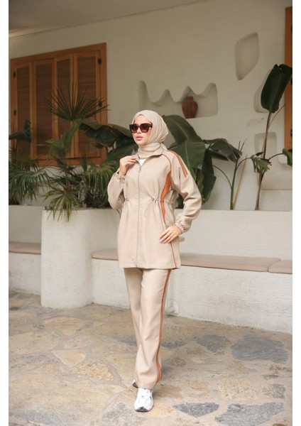 Tesettür Eşofman Takımı Fermuarlı Alt Üst Eşofman Takımı 520 modelleri