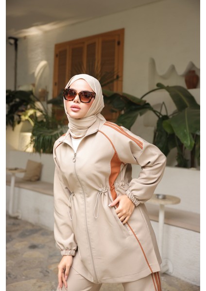 Tesettür Eşofman Takımı Fermuarlı Alt Üst Eşofman Takımı 520 indirimleri