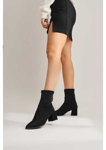 Anas Siyah Sivri Burunlu Dalgıç Kumaş Bot fiyatları