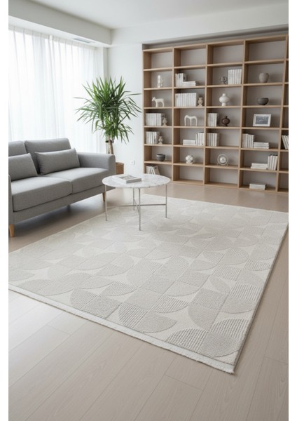 Enti Nita 1210 Krem Hav Toz Vermez Kolay Temizlenen Salon Halısı Yolluk Koridor Halısı