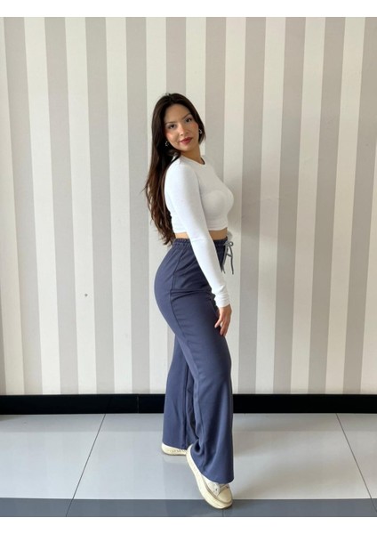 Kadın Yumuşacık Yüksel Bel Geniş Paça Modal Kumaş Eşofman modelleri