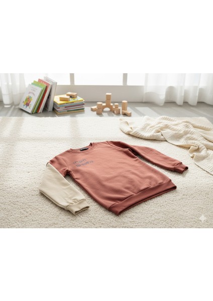 Unisex Bej Kiremit Polar Eşofman Takım 9 Yaş fiyatları