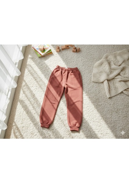 Unisex Bej Kiremit Polar Eşofman Takım 9 Yaş modelleri