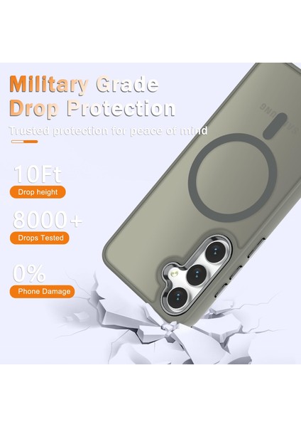 Samsung Galaxy A17 Uyumlu Ekran Koruyuculu Kılıf Magsafe Sarj Destekli Kamera Çıkıntılı Mat Kapak fiyatları