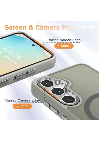 Samsung Galaxy A17 Uyumlu Ekran Koruyuculu Kılıf Magsafe Sarj Destekli Kamera Çıkıntılı Mat Kapak fırsatları