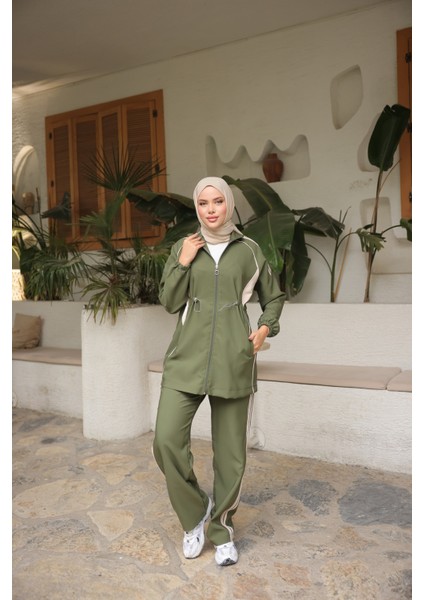 Tesettür Eşofman Takımı Fermuarlı Alt Üst Eşofman Takımı 520