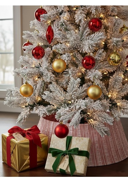 Lumy Kırmızı Yılbaşı Ağaç Altı Eteği Metal 52-67*25CM fırsatları