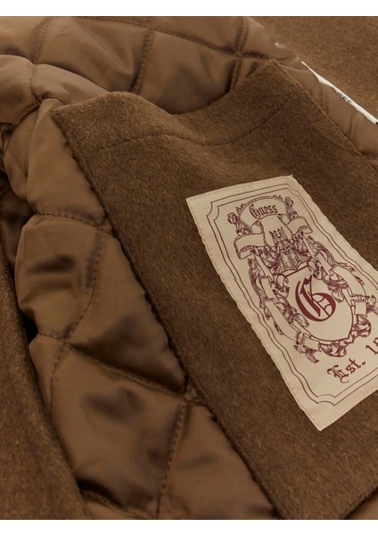 Peacoat Erkek Kahverengi Yün Karışımlı Kaban M5BL2JW2242-A12G fiyatları