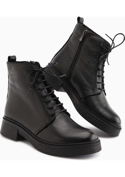 Karol Hakiki Deri Siyah Bağcıklı Kadın Bot modelleri