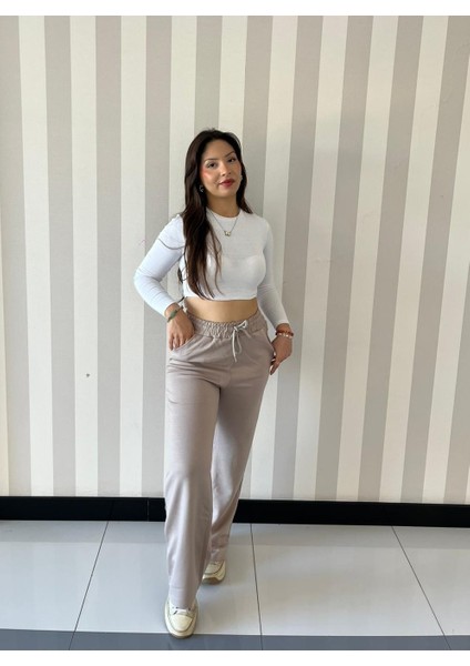 Kadın Yumuşacık Yüksel Bel Geniş Paça Modal Kumaş Eşofman modelleri