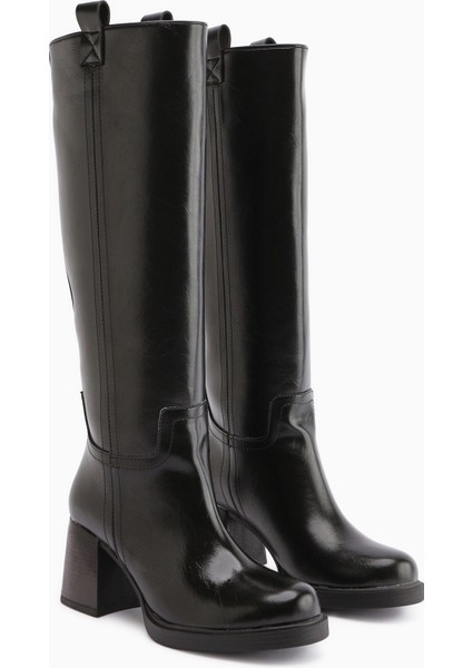 Celine Siyah Topuklu Kadın Çizme modelleri