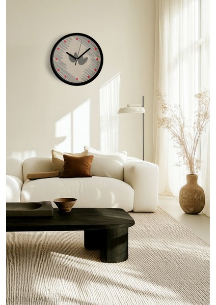 Modern Tasarım Duvar Saati - 25CM - Önü Camlı Siyah Kasa - Sessiz Mekanizma fiyatları