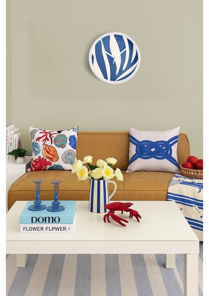 Soyut - Bohem - Geometrik Temalı Modern Duvar Saati - 25CM - Önü Camlı Beyaz Kasa - Sessiz Mekanizma fiyatları