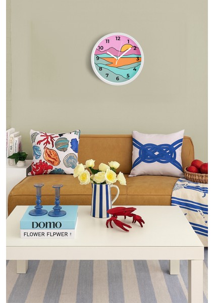 Modern Duvar Saati - 25CM - Önü Camlı Beyaz Kasa - Sessiz Mekanizma fiyatları