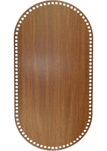 35×25 cm Mini Puset Tabanı – Delikli Ahşap Görünümlü Örgü Tabanı