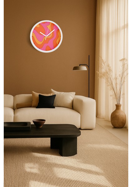 Modern Tasarım Duvar Saati - 25CM - Önü Camlı Beyaz Kasa - Sessiz Mekanizma fiyatları