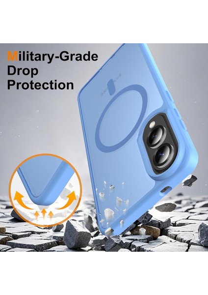 Samsung Galaxy S25 Fe Uyumlu Ekran Koruyuculu Kılıf Magsafe Sarj Destekli Kamera Çıkıntılı Mat Kapak fırsatları