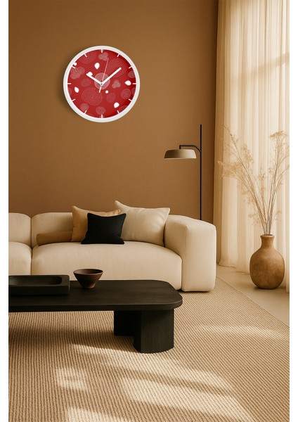 Modern Duvar Saati - 25CM - Önü Camlı Beyaz Kasa - Sessiz Mekanizma fiyatları