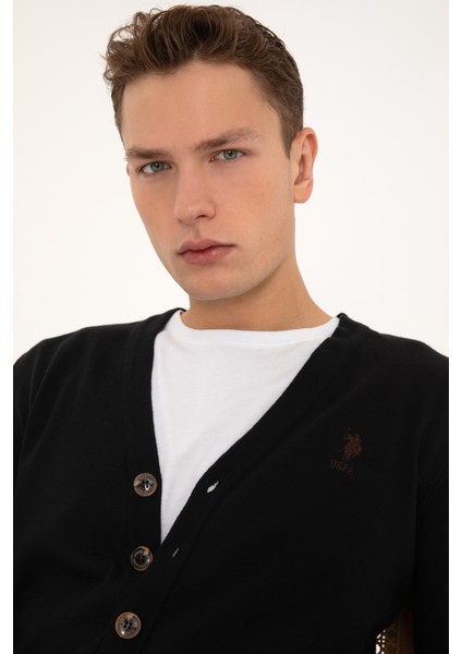 Erkek Siyah Hırka (Triko) 50313702-VR046 fiyatları