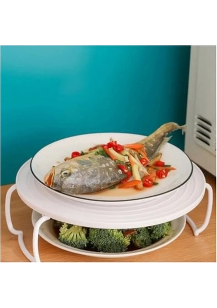 Buzdolabı Mikrodalga Katlanabilir Raf ve Çok Amaçlı Düzenleyici Ayaklı Katlanabilir Raf (2'li)