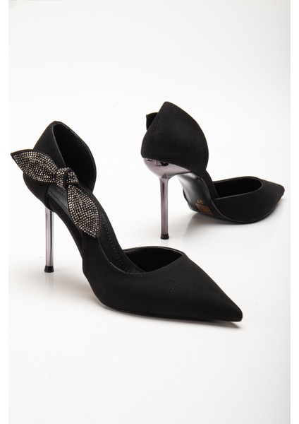Siyah Ince Yüksek Topuk Abiye Ayakkabı fırsatları
