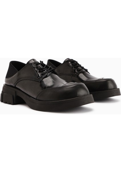 Lilas Siyah Bağcıklı Loafer Kadın Ayakkabı indirimleri