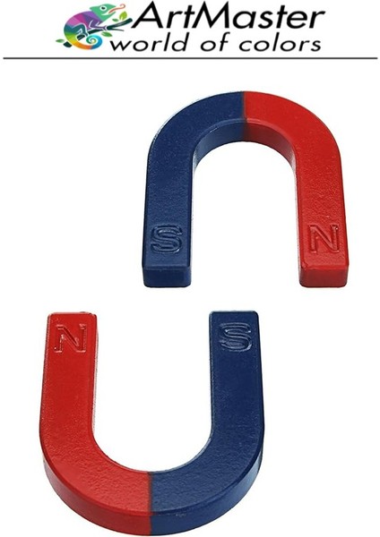 U Şekilli Mıknatıs 10 Adet Deney Malzemesi Kırmızı Mavi Boyalı Mıknatıs Okul Projeleri Için U Şekilli At Nalı Mıknatıs indirimleri