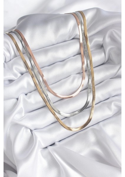 316L Çelik Mix Renk Italyan Zincir Model Kadın Kolye fiyatları