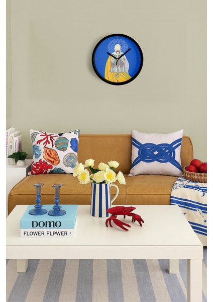 Buda’nın Işığı Modern Duvar Saati - 25CM - Önü Camlı Siyah Kasa - Sessiz Mekanizma fiyatları