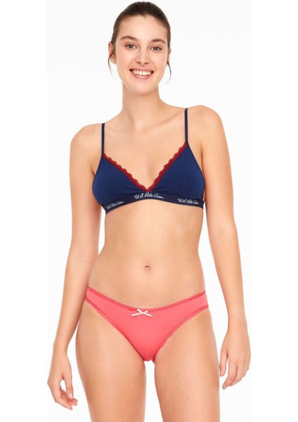 Kadın, Lisanslı, 3'lü Slip Külot, Mercan - Pembe -Baskılı