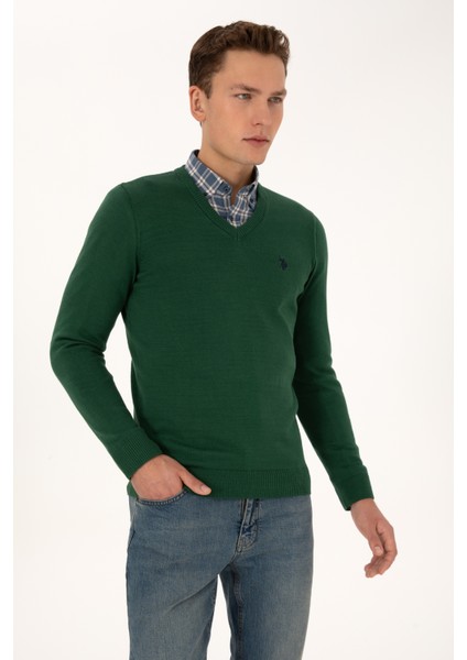 Erkek Koyu Yeşil Kazak /triko 50313662-VR079 modelleri
