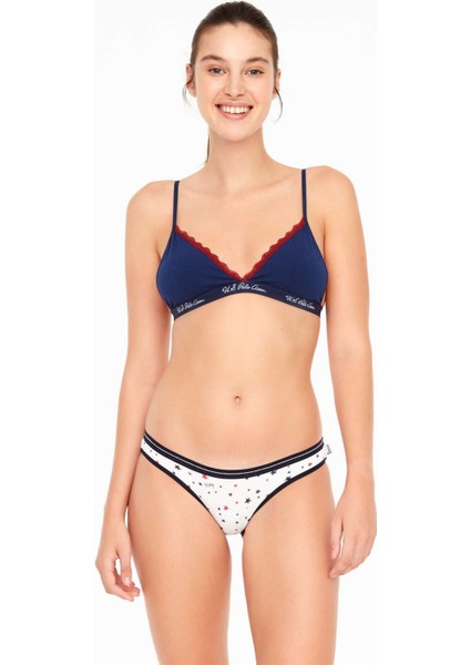 Kadın, Lisanslı, 3'lü Slip Külot, Beyaz - Lacivert - Kırmızı indirimleri