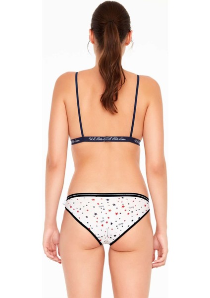 Kadın, Lisanslı, 3'lü Slip Külot, Beyaz - Lacivert - Kırmızı