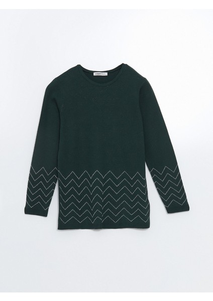 Yeni Sezon Bisiklet Yaka Desenli Kadın Triko Kazak indirimleri