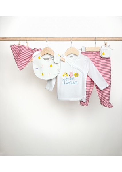 Modadby 5'li Kız Bebek Hastane Çıkışı Hediye Seti