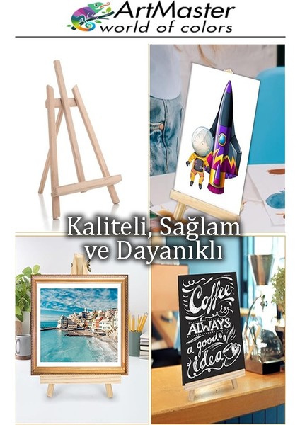 Tuval Seti 25X25 1 Paket Masaüstü Şövale Mydido Akrilik Boya Plastik Spatula Resim Fırçası Palet Ponpon Sünger Fırça fiyatları