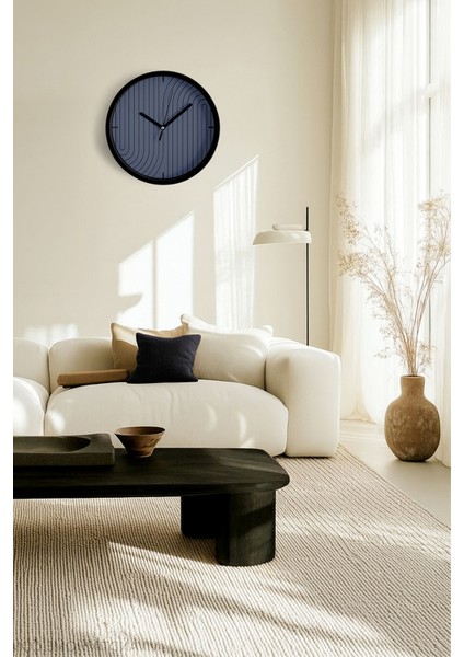 Soyut Tasarım Modern Duvar Saati - 25CM - Önü Camlı Siyah Kasa - Sessiz Mekanizma fiyatları