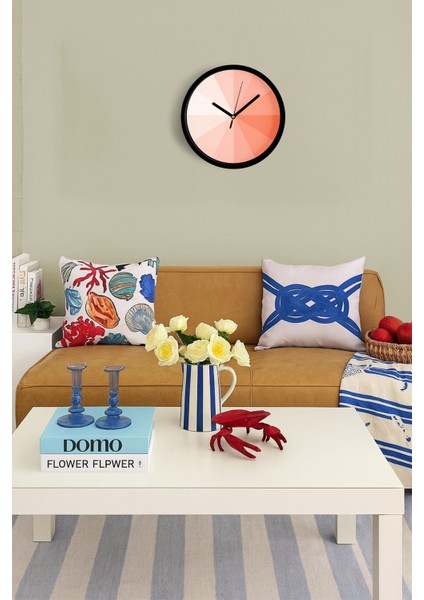 Soyut Geometrik Temalı Modern Duvar Saati - 25CM - Önü Camlı Siyah Kasa - Sessiz Mekanizma fiyatları