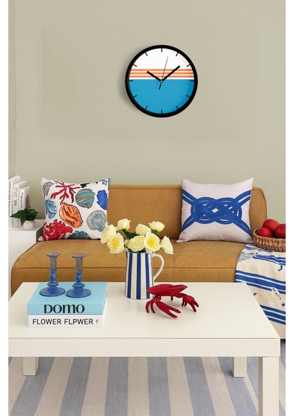 Modern Tasarım Duvar Saati - 25CM - Önü Camlı Siyah Kasa - Sessiz Mekanizma fiyatları