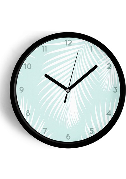 Modern Tasarım Duvar Saati - 25CM - Önü Camlı Siyah Kasa - Sessiz Mekanizma