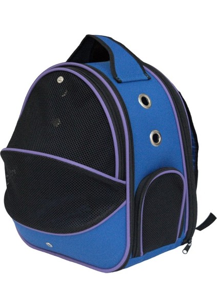 Fileli Kedi Köpek Astronot Çantası Mavi
