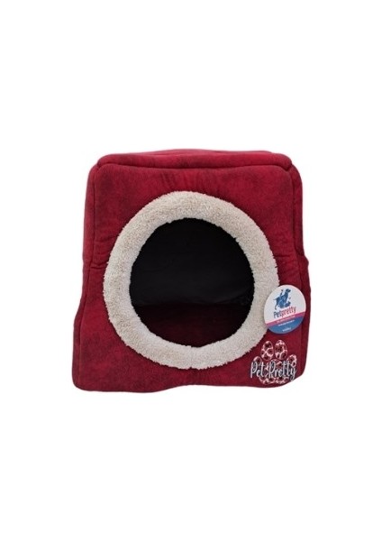 Comfort Üç Fonksiyonlu Kırmızı Kedi Köpek Yatağı 42X42X23CM