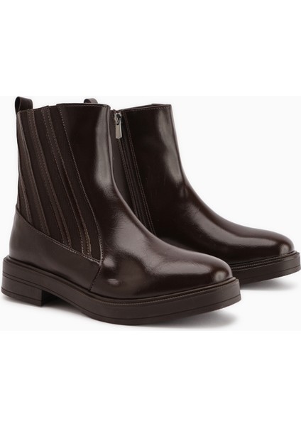 Lena Kahve Lastik Detaylı Kadın Bot modelleri